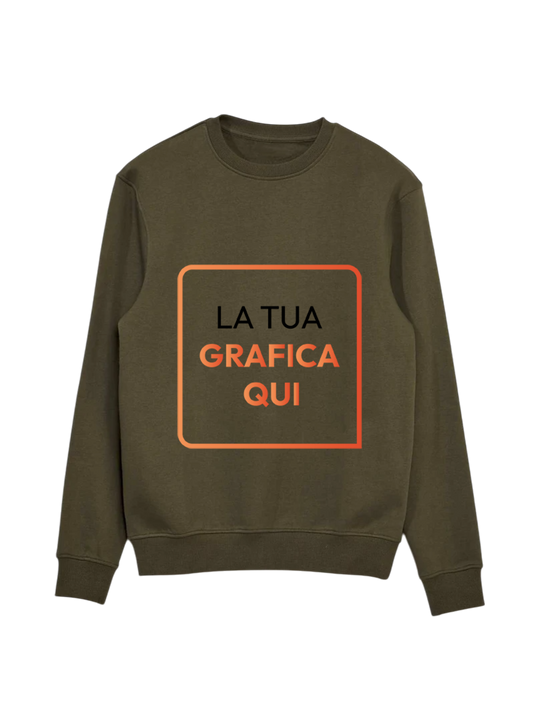 Felpa in tessuto felpato senza cappuccio